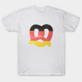 Pretzel in Hand-Painted Water Colors of German Flag T-Shirt